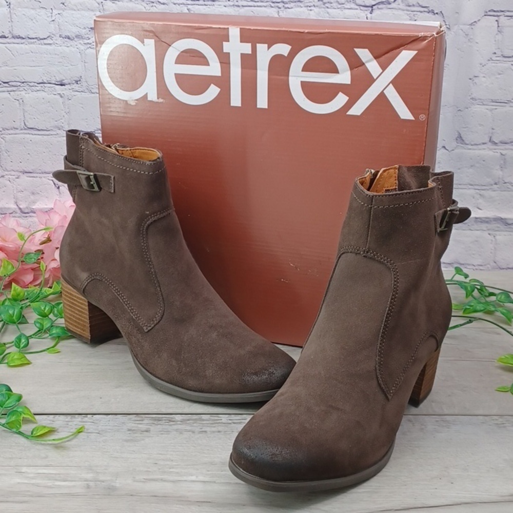 Aetrex Rubi Arch Support Boot - Dark Brown NIB